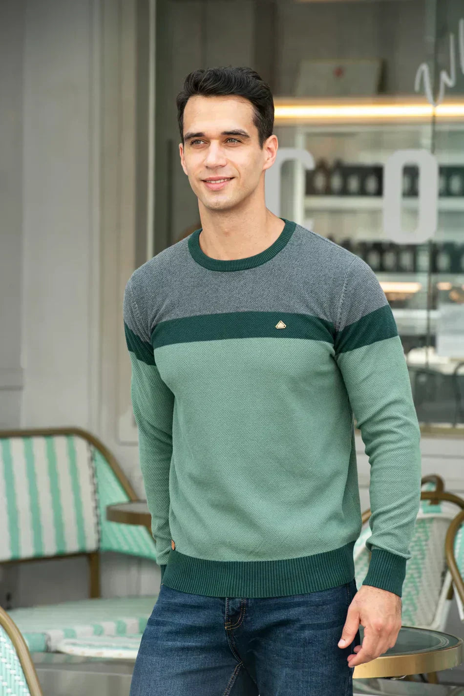 Edward | Męski sweter z okrągłym dekoltem